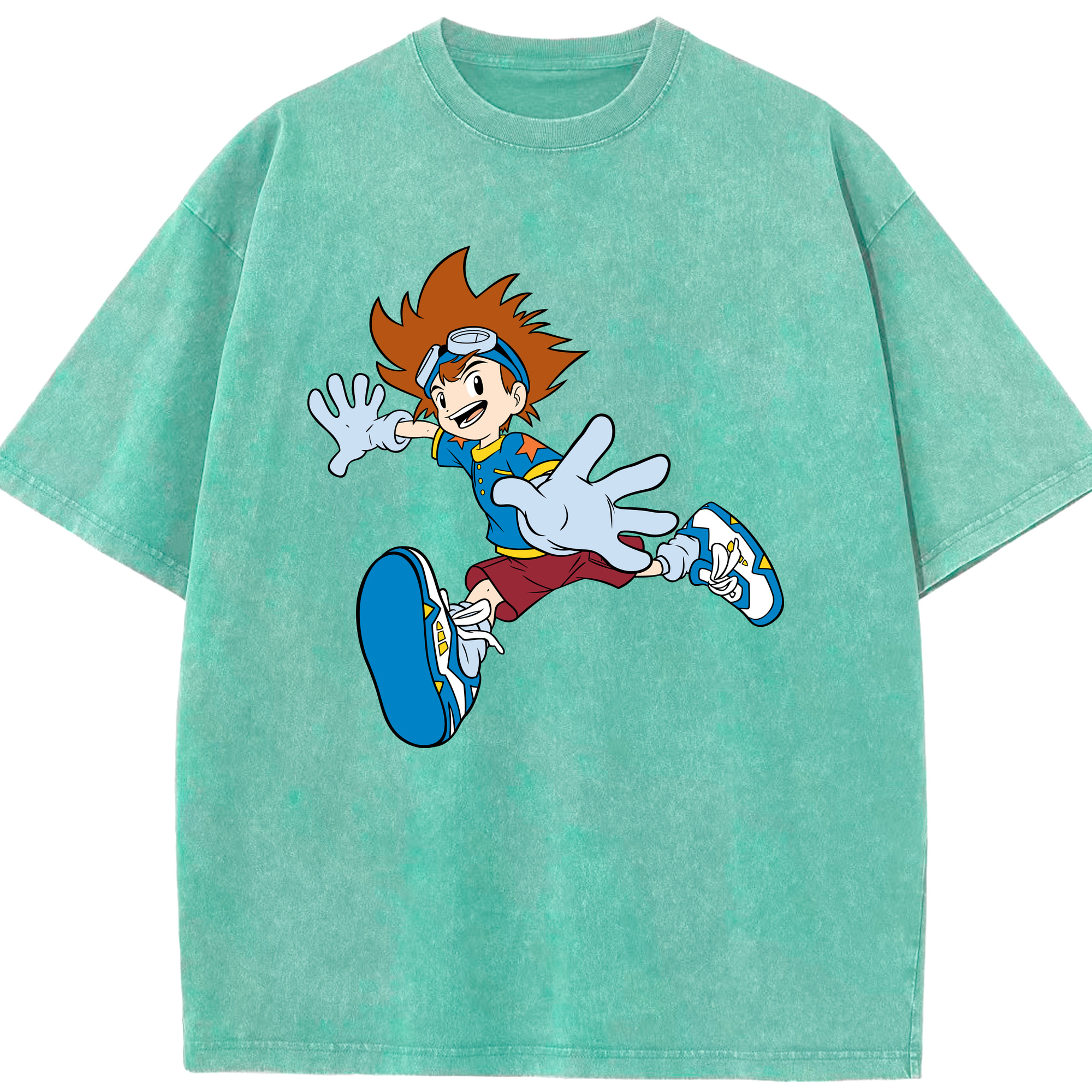 （画像用） Digimon デジタルモンスター/デジモン 綿100% ヴィンテージ風 半袖Tシャツ（フロントプリント）